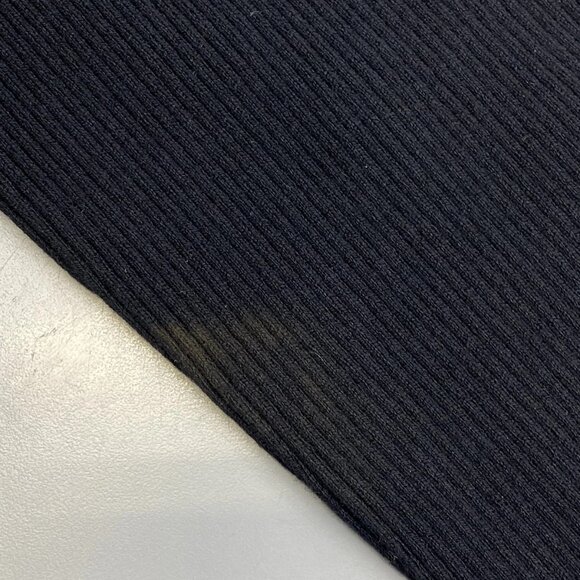 Sezane Women’s Alva Jumper V-Neck Sweater Size L Black Rib Knit Long Sleeve Pull - Picture 2 of 13